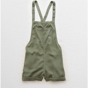 Aerie Romper Jumpsuit Overalls Military Green